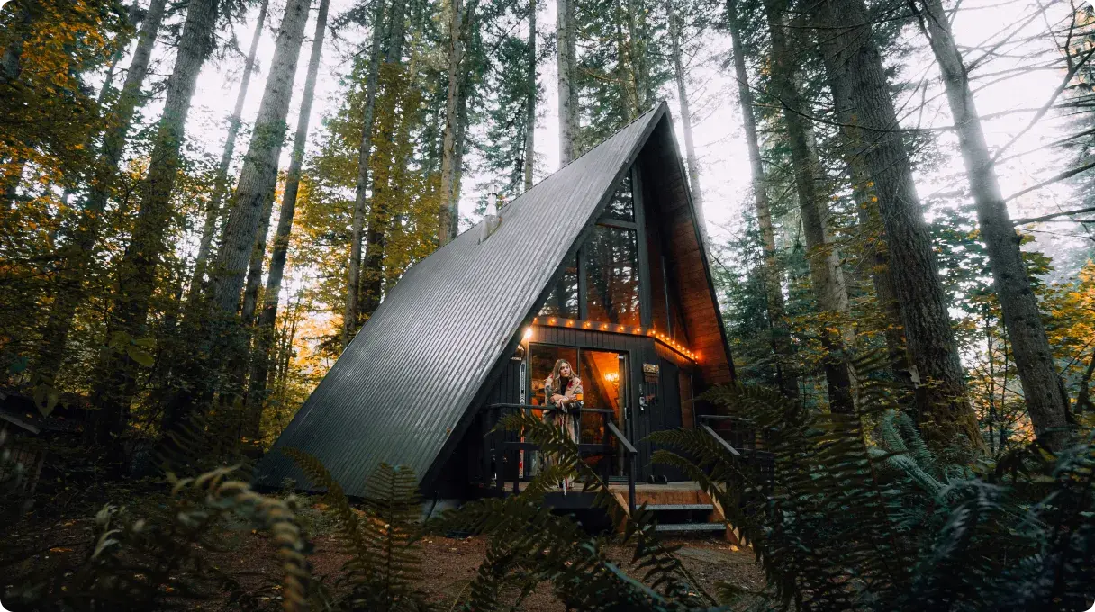 Cozy A Frame Cabin In The Woods