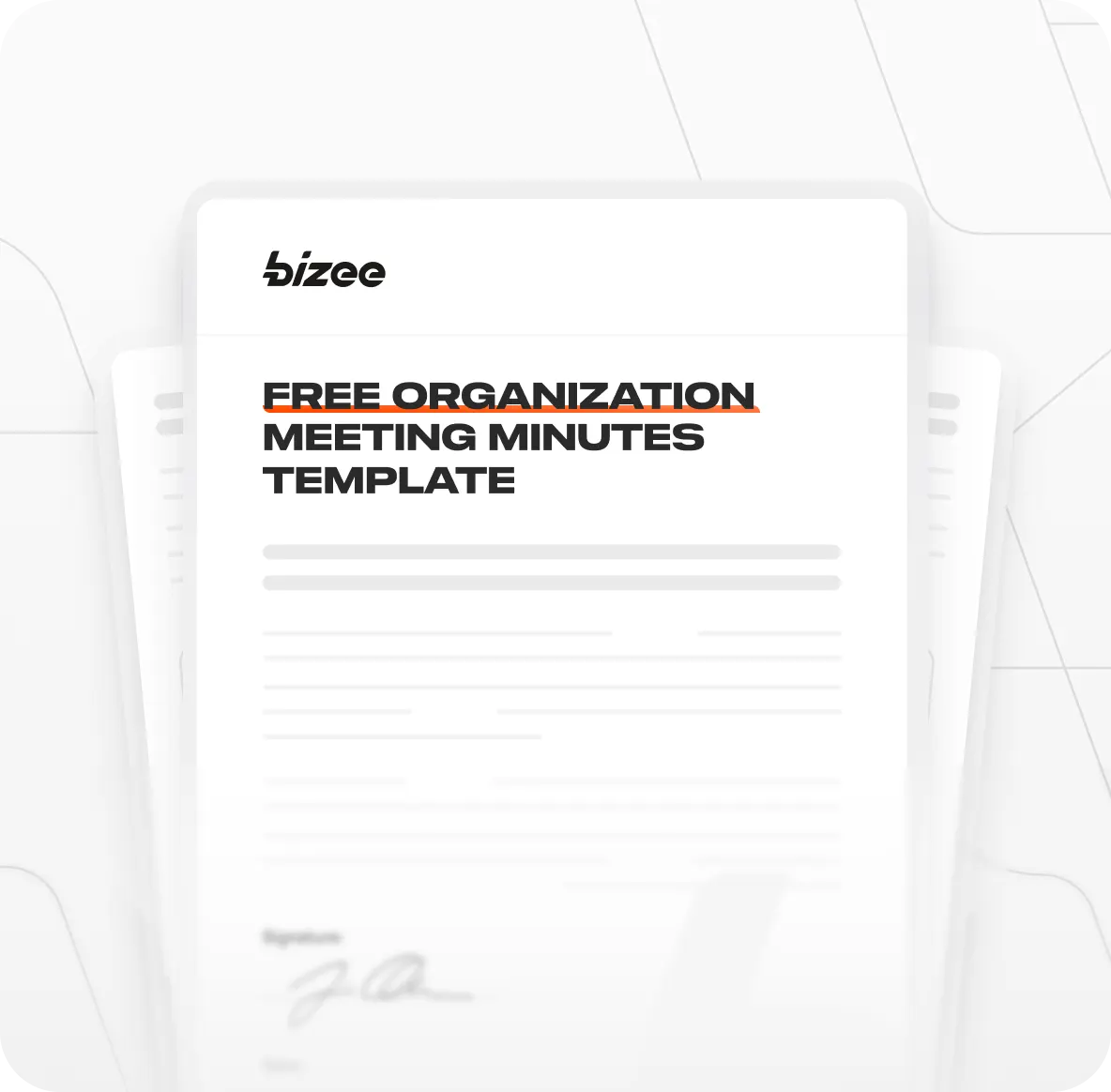 Free Organization Meeting Minutes Hero