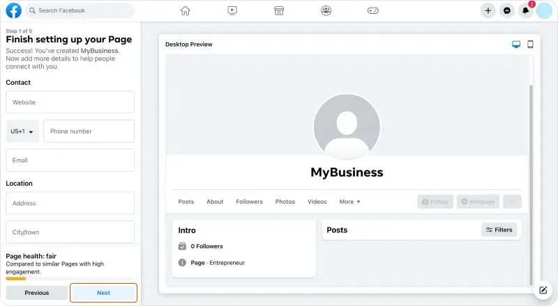 Create Page Facebook Tutorial 4