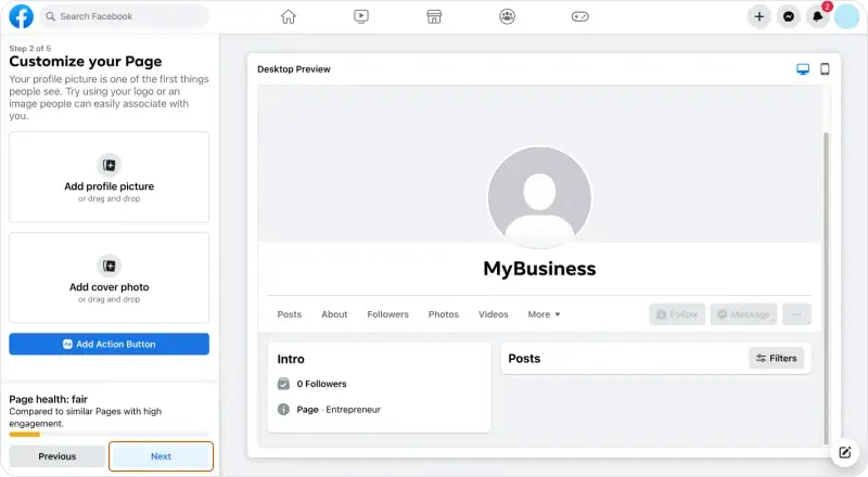 Create Page Facebook Tutorial 5