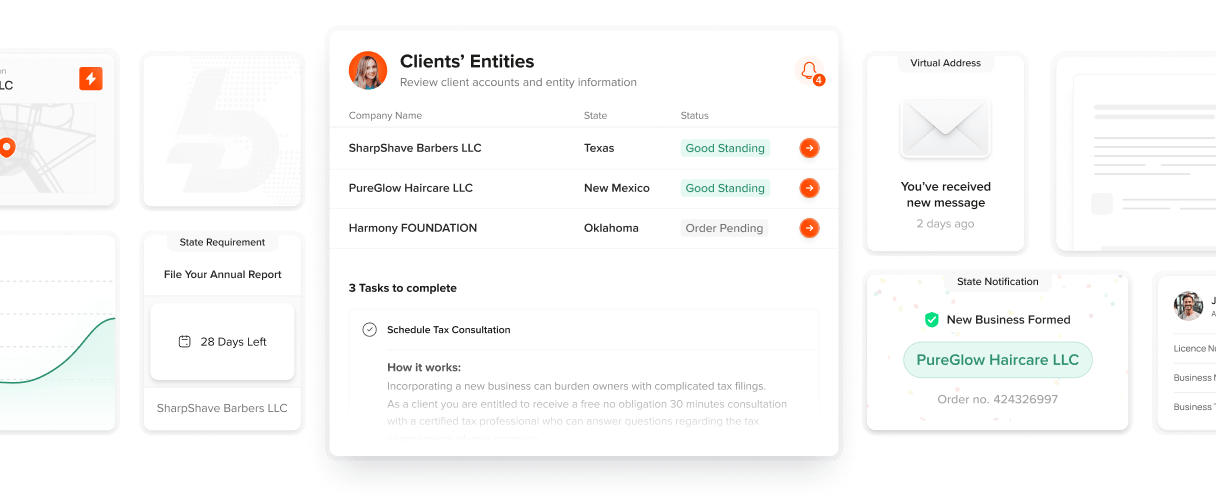 Entrepreneur using tools to launch and protect their business