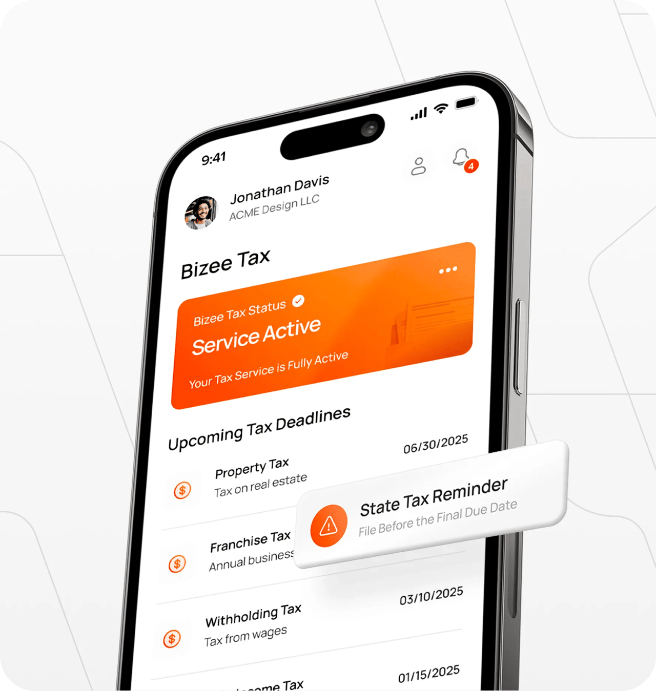 LLC EURO Tax Service Active Mobile Dashboard