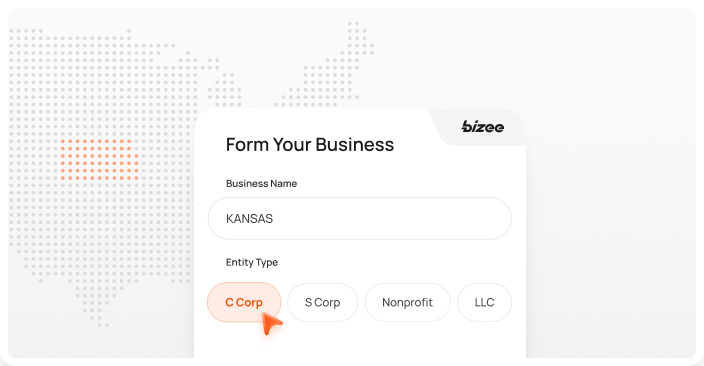 Kansas Corp Map