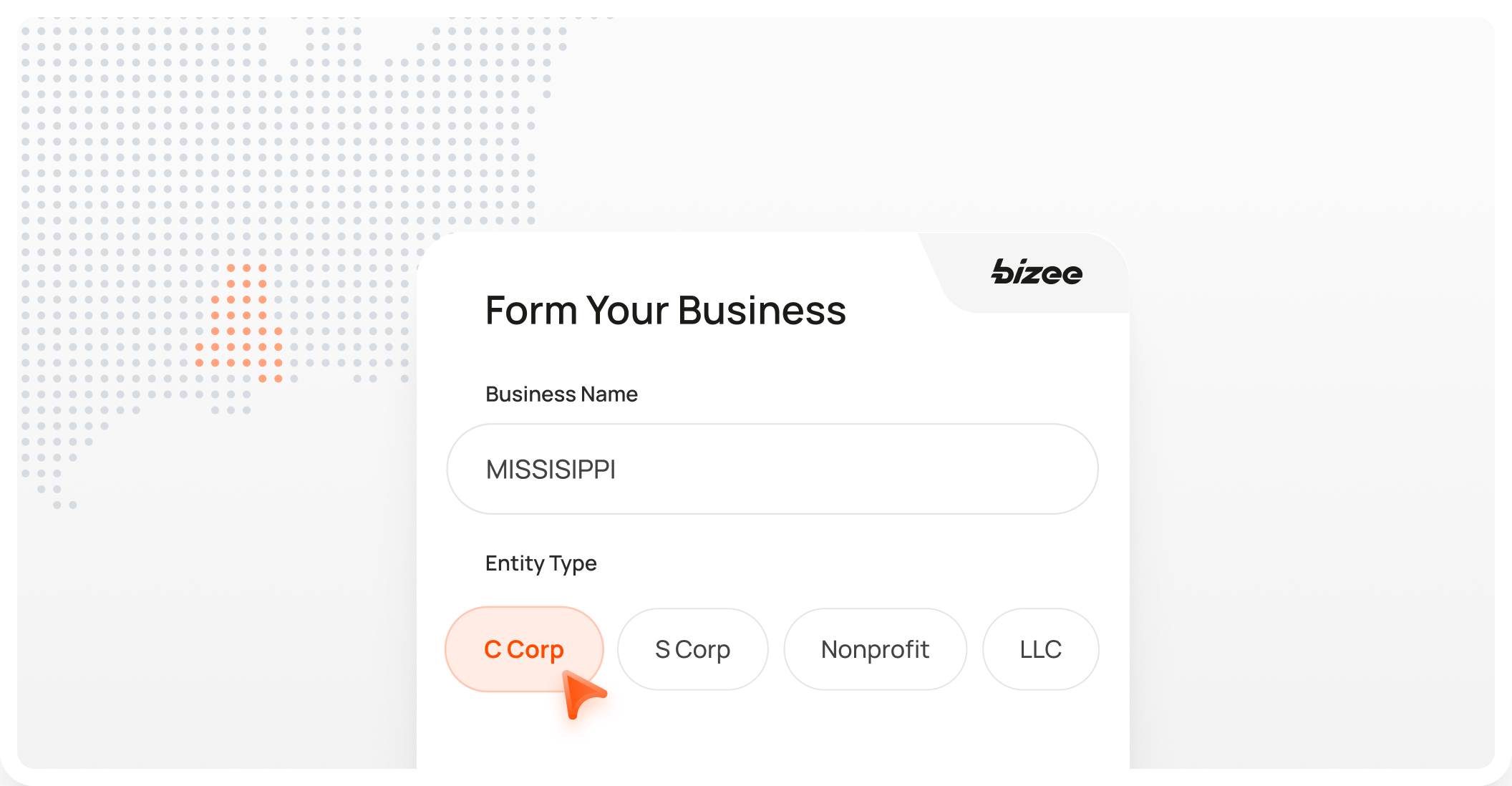 Missisippi Corp Map