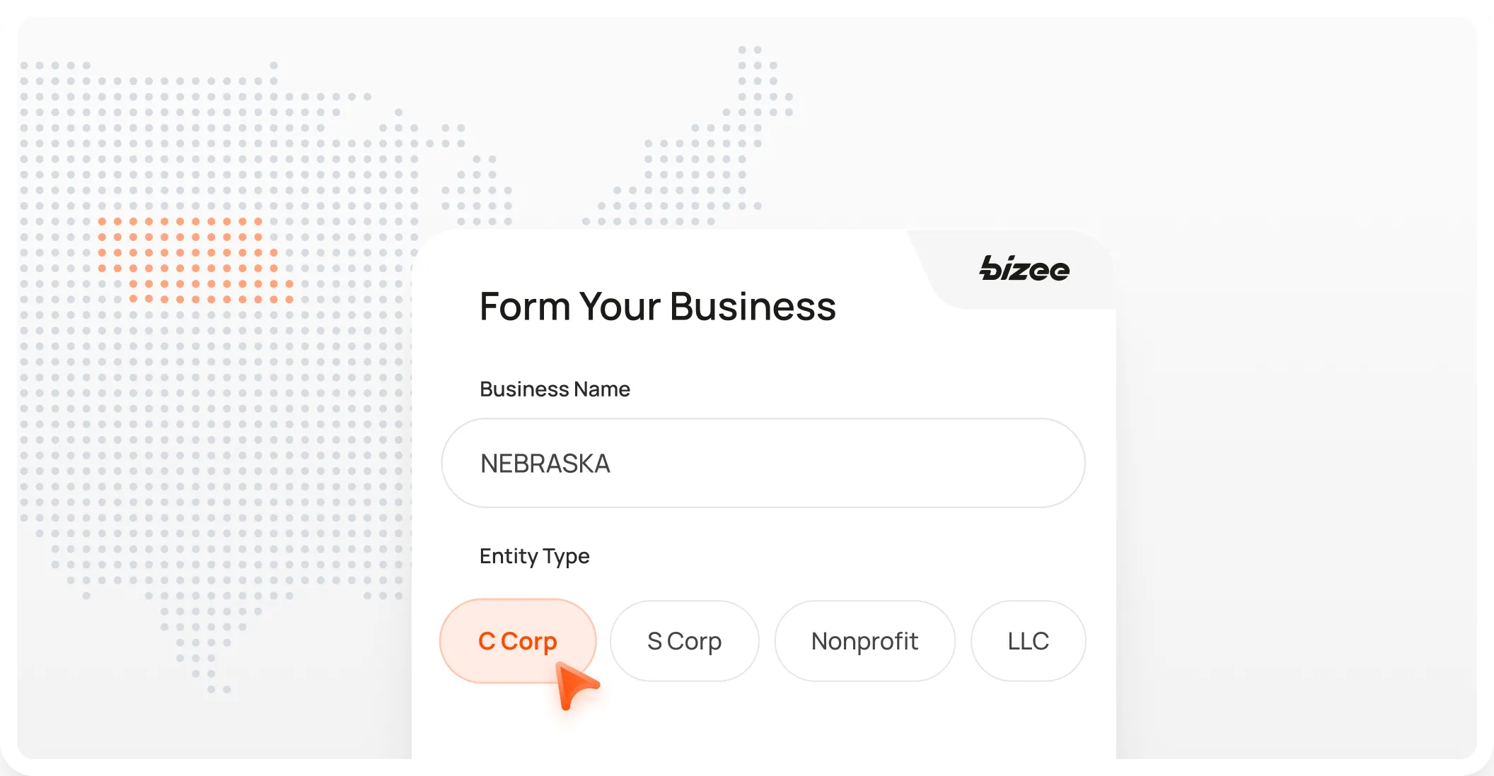 Nebraska Corp Map