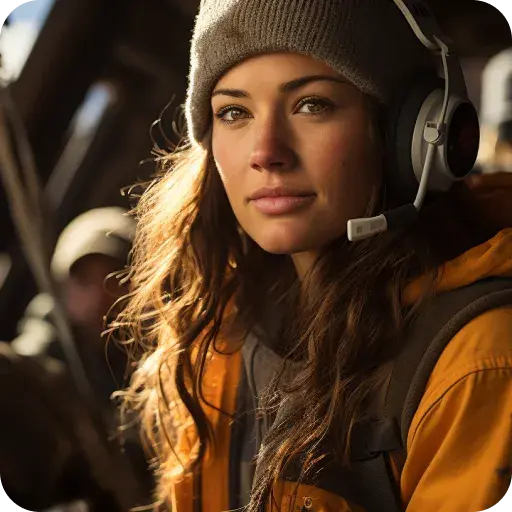 Woman Wearing Headphones