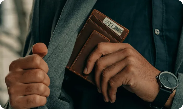 Suit Jacket Brown Wallet