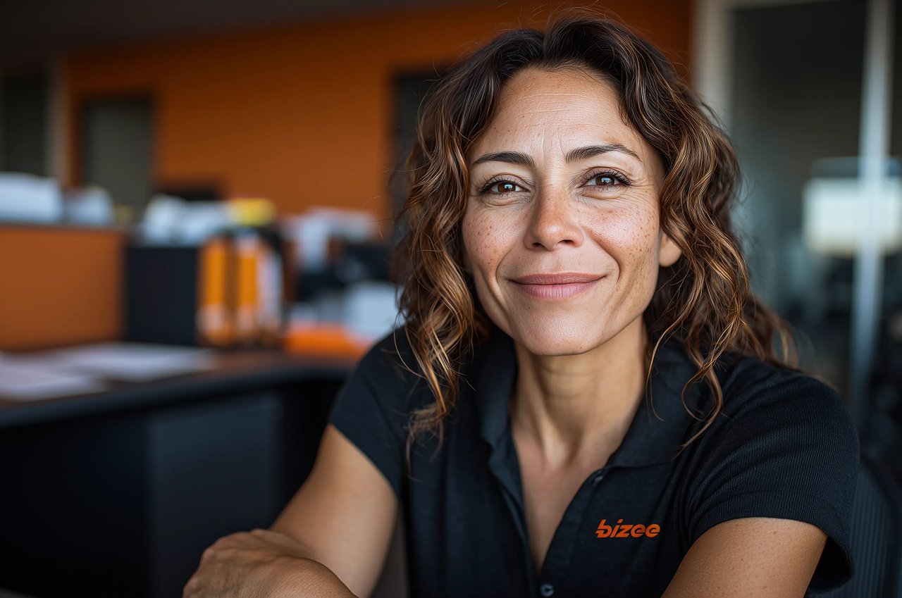 Woman Smiling In LLC EURO Office
